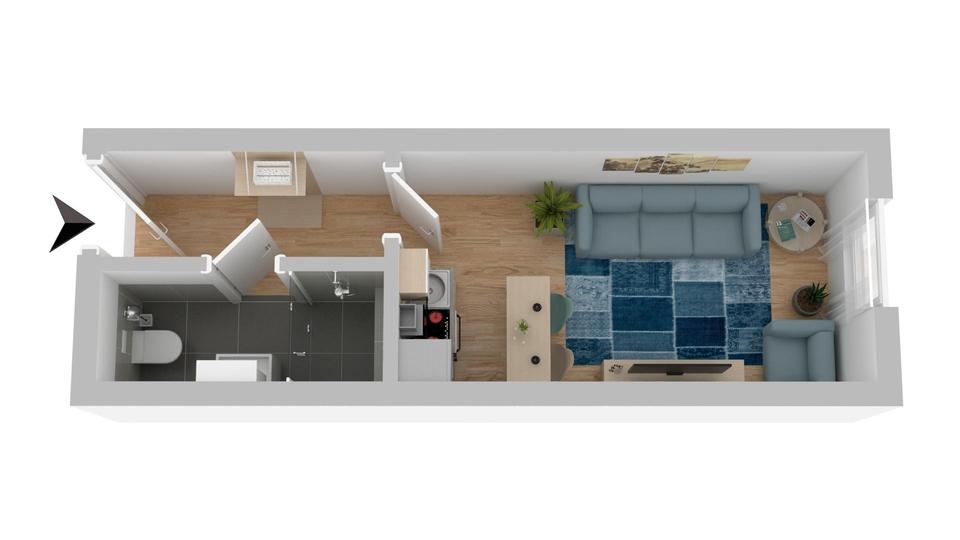 Etagenwohnung Meersburg - 1 Zimmer, 16 m&sup2;, 625&euro; | Angebot:24975224