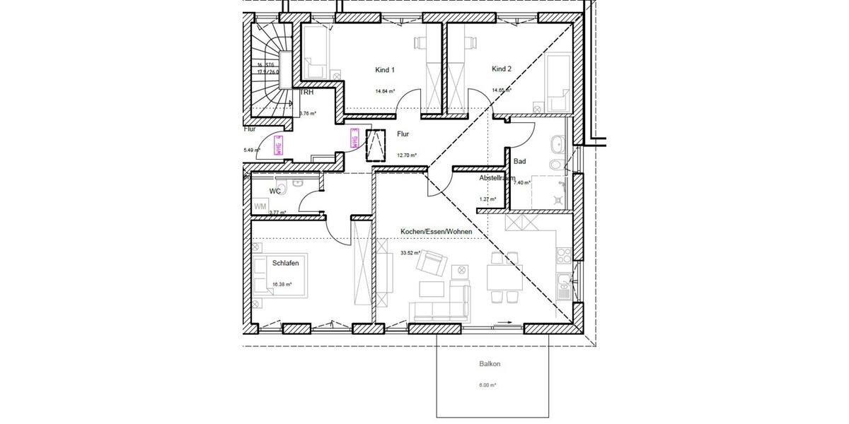 Etagenwohnung Kaufbeuren - 3 Zimmer, 83 m&sup2;, 1.190&euro; | Angebot:24849342