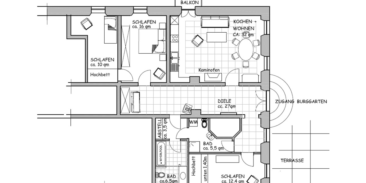 Wohnen auf Zeit Trendelburg - 3.5 Zimmer, 100 m&sup2;, 220&euro; | Angebot:25830747