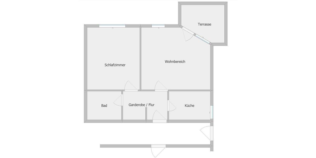Erdgeschoßwohnung Glauchau - 2 Zimmer, 55 m&sup2;, 365&euro; | Angebot:26537513