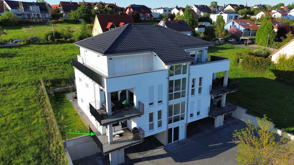 Neubau in Feldrandlage: 3-Zimmer-Wohnung mit Gartenzugang von allen Räumen mit Abendsonne & Ausblick 3 zimmer