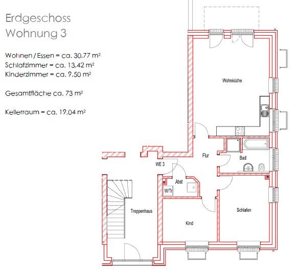 Terrassenwohnung Neu Wulmstorf Elstorf - 3 Zimmer, 73 m&sup2;, 890&euro; | Angebot:25227776