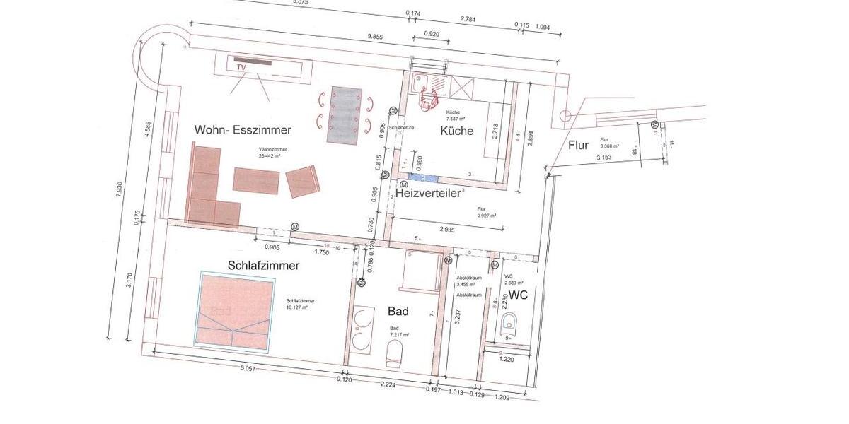 Etagenwohnung Bad Waldsee - 2 Zimmer, 75 m&sup2;, 1.000&euro; | Angebot:26699153