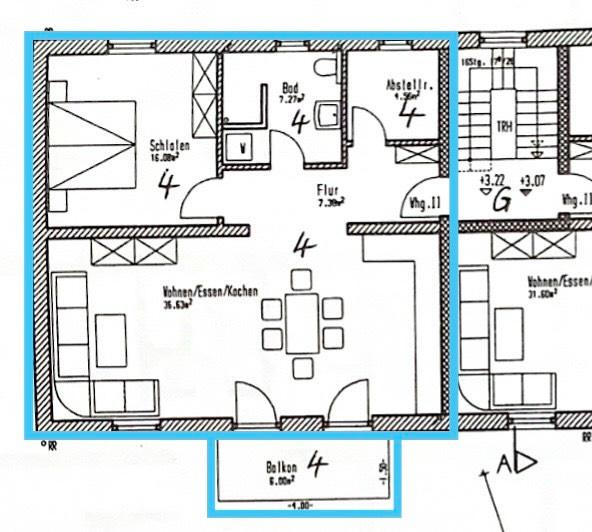 Etagenwohnung Eichstätt - 2 Zimmer, 72 m&sup2;, 970&euro; | Angebot:24876201