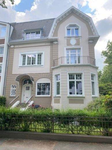 Kleines Büro, Repräsentatives Haus, HH-Rotherbaum, Heimhuder Str., Zimmer 5,41 m² + Nebenräume-Anteil 10 m² = ges.15,41 m², Souterrain 1 zimmer