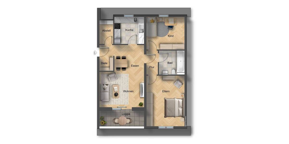 Etagenwohnung Lichtenfels - 3 Zimmer, 71 m&sup2;, 590&euro; | Angebot:25780757