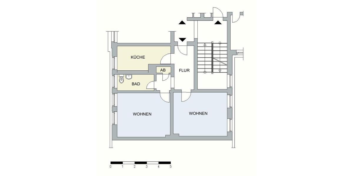 Etagenwohnung Neubrandenburg - 2 Zimmer, 53 m&sup2;, 431&euro; | Angebot:26643973