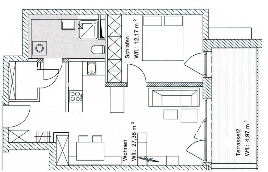 Erstbezug von 2-Zimmer-Wohnung in Dorfen
