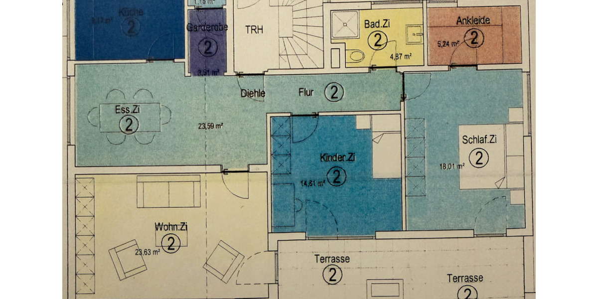 Erdgeschoßwohnung Esslingen am Neckar Hegensberg - 4.5 Zimmer, 129 m&sup2;, 1.680&euro; | Angebot:24795751
