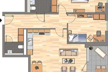 Wohnung Essen Südviertel - 3 Zimmer, 93 m&sup2;, 1.159&euro; | Angebot:27079651