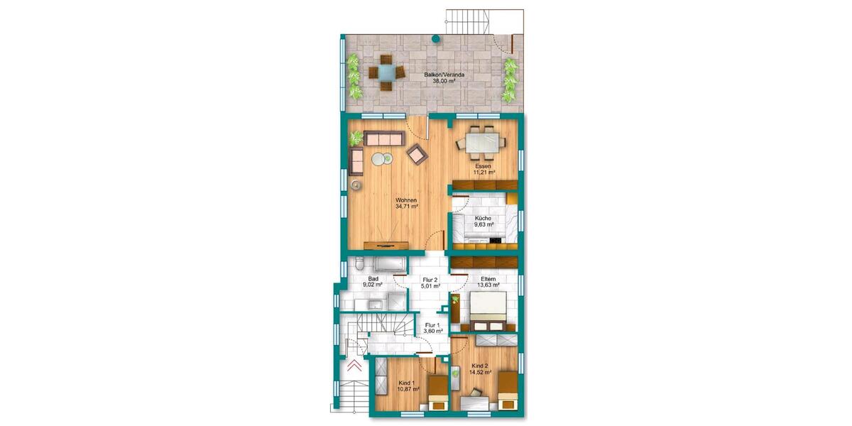 Hochparterre Melsungen - 5 Zimmer, 131 m&sup2;, 1.375&euro; | Angebot:26652217