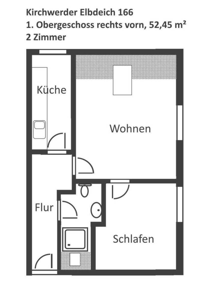 2 Zi-DG-Wohnung Kirchwerder Elbdeich 166 in 21037 Hamburg-Kirchwerder - Ein Angebot von IVD-HAUSVERWALTUNG GERD VON DER HEIDE Immobilien GmbH 2 zimmer