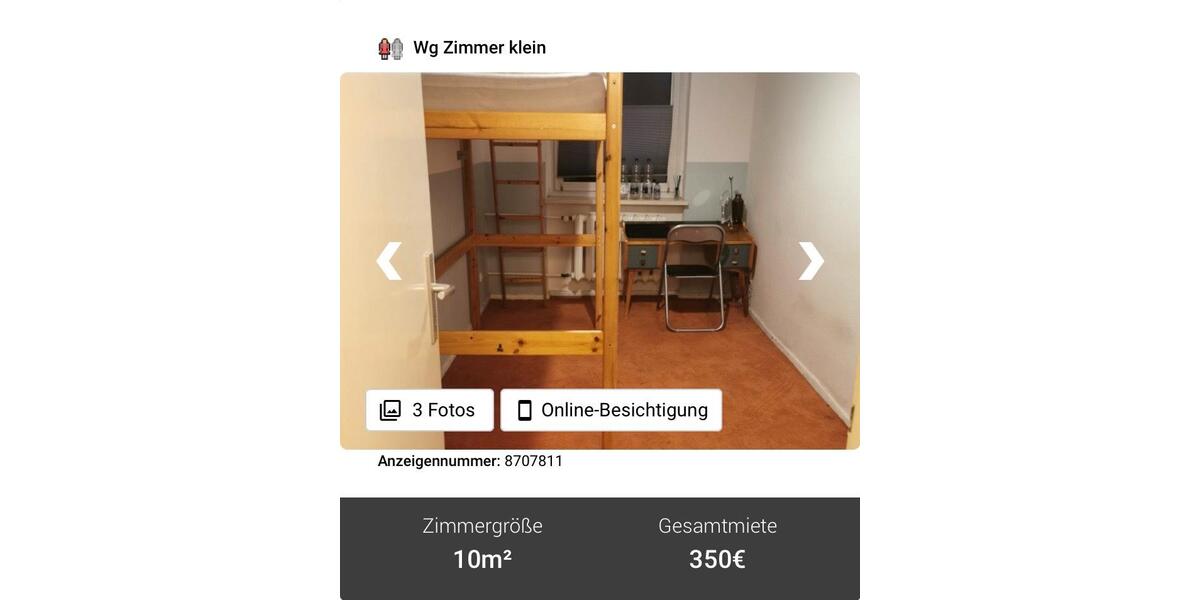 Wohnen auf Zeit Berlin Treptow-Köpenick - 1 Zimmer, 13 m&sup2;, 350&euro; | Angebot:26556591