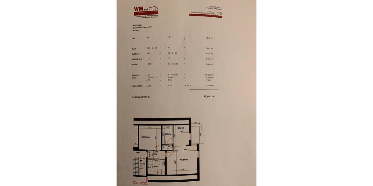 Schöne-2-Zimmer-Wohnung in Schöllnach 2 zimmer