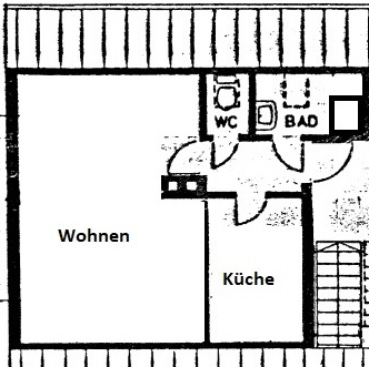 Dachgeschoßwohnung Remshalden - 1 Zimmer, 31 m&sup2;, 495&euro; | Angebot:26545765
