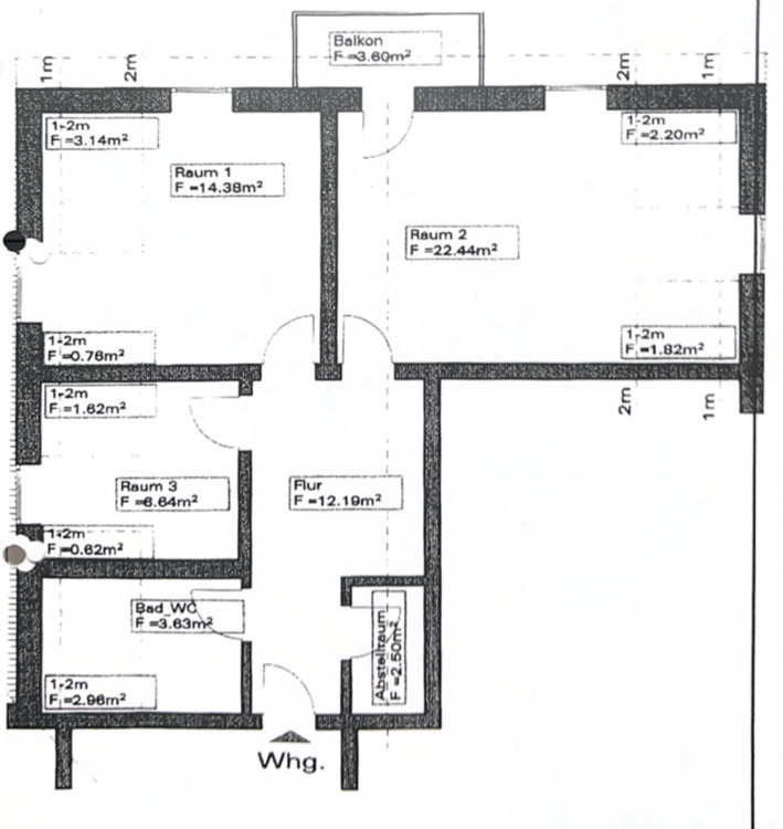 2 Raum Dachgeschosswohnung, Balkon, Aufzug, Tiefgarage zimmer