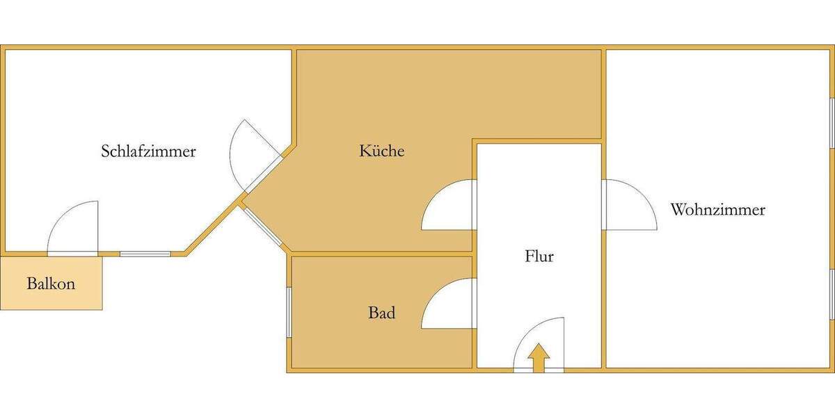 Etagenwohnung Köthen (Anhalt) Köthen - 2 Zimmer, 75 m&sup2;, 425&euro; | Angebot:25728173