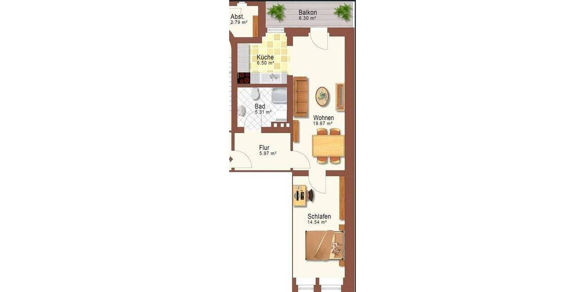 Etagenwohnung Görlitz Innenstadt - 2 Zimmer, 58 m&sup2;, 400&euro; | Angebot:26203886