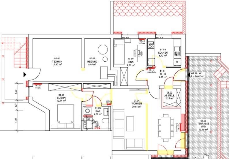 Etagenwohnung Geesthacht - 3 Zimmer, 85 m&sup2;, 1.150&euro; | Angebot:26406796