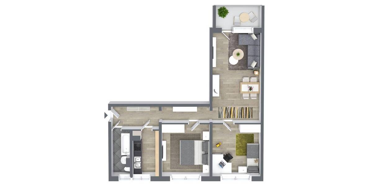 Etagenwohnung Chemnitz Yorckgebiet - 3 Zimmer, 71 m&sup2;, 443&euro; | Angebot:26160369