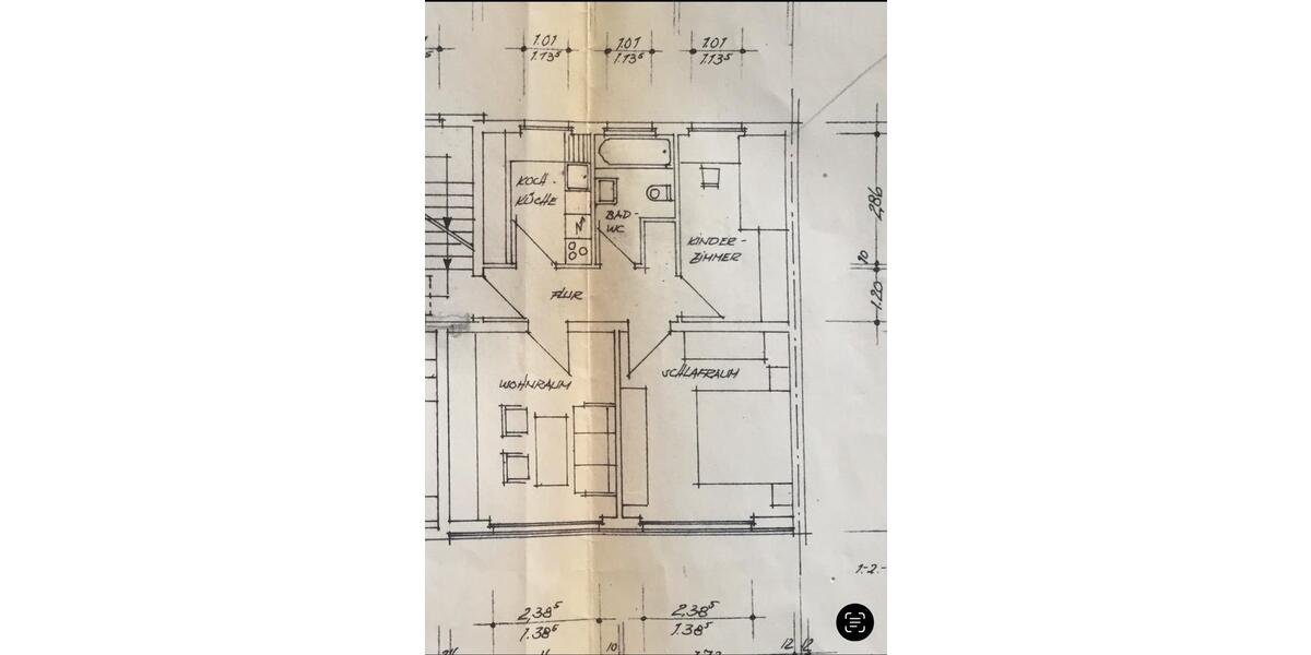 Etagenwohnung Wuppertal Gemarkung Barmen - 3 Zimmer, 60 m&sup2;, 425&euro; | Angebot:26560458