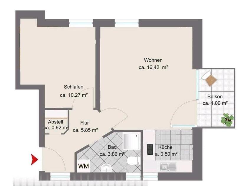 2-Zimmer-Wohnung in OHZ