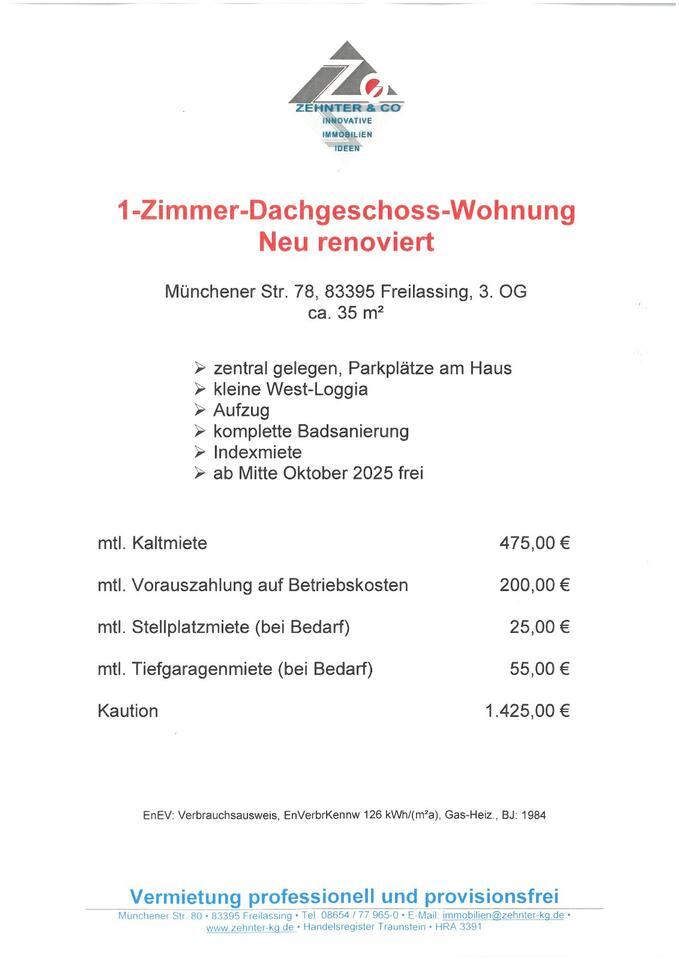 Neu renovierte Single-DG-Wohnung - provisionsfrei