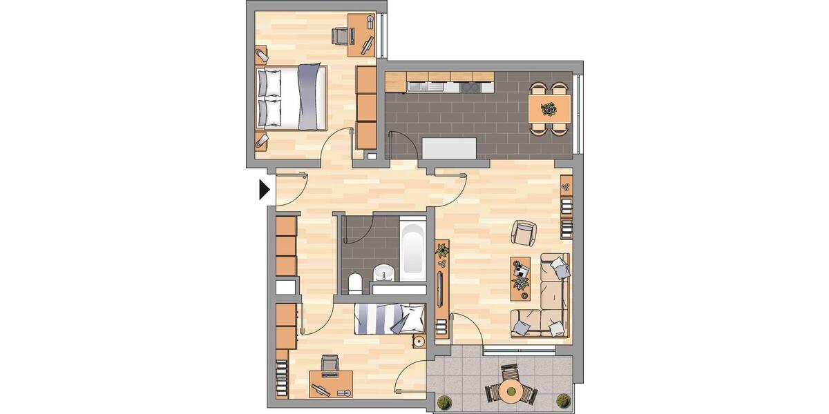 Etagenwohnung Mayen - 3 Zimmer, 75 m&sup2;, 599&euro; | Angebot:25591418