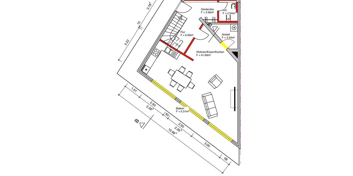 Etagenwohnung Einbeck - 3 Zimmer, 108 m&sup2;, 810&euro; | Angebot:25963605