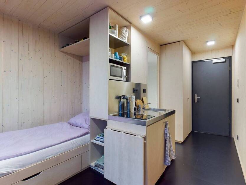 DIE ZimmerEI | Möblierte 1-Zimmer-Wohnung an der Berufsschule in Wilhelmsburg | Basic Bude