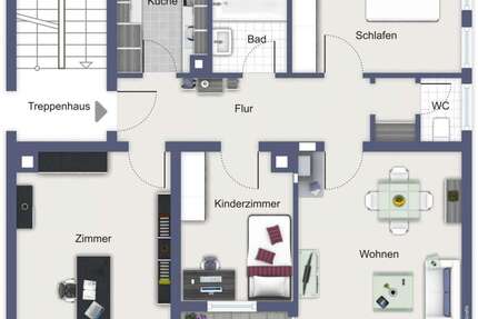 Wohnung zum Mieten in Stuttgart 1.200 € 90 m² 4 zimmer