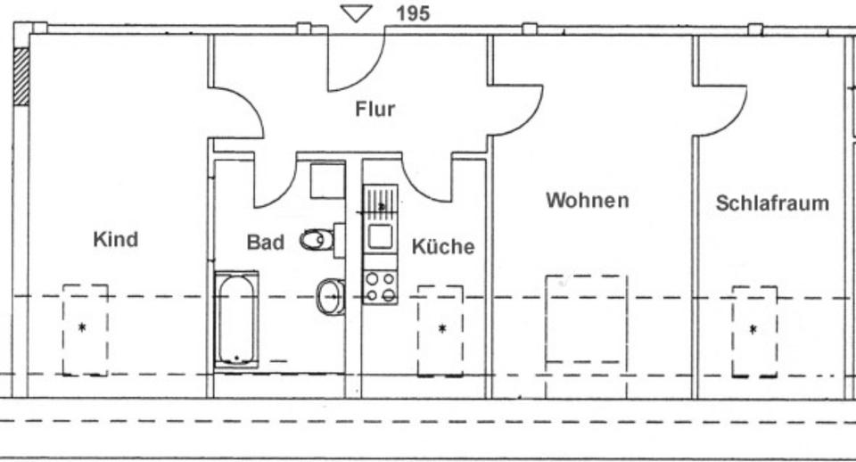 Dachgeschoßwohnung Bad Freienwalde (Oder) - 3 Zimmer, 71 m&sup2;, 533&euro; | Angebot:24520950