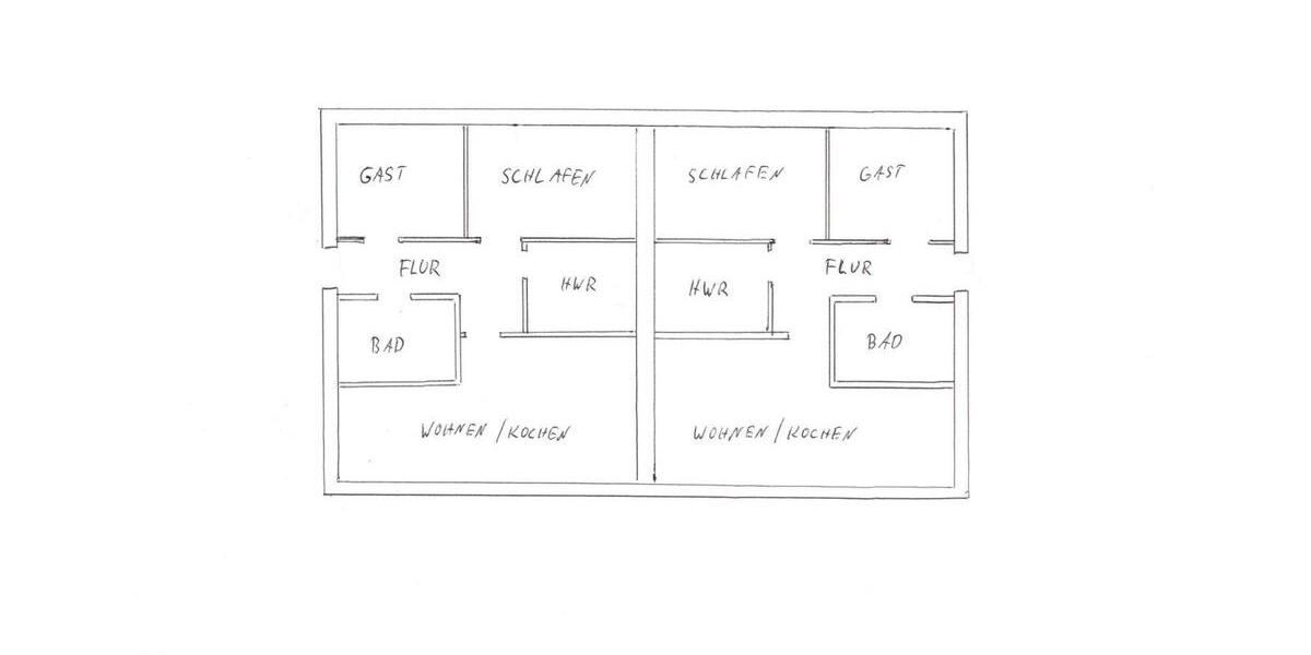 Doppelhaushälfte mit Garten und 2 Stellplätzen 3 zimmer