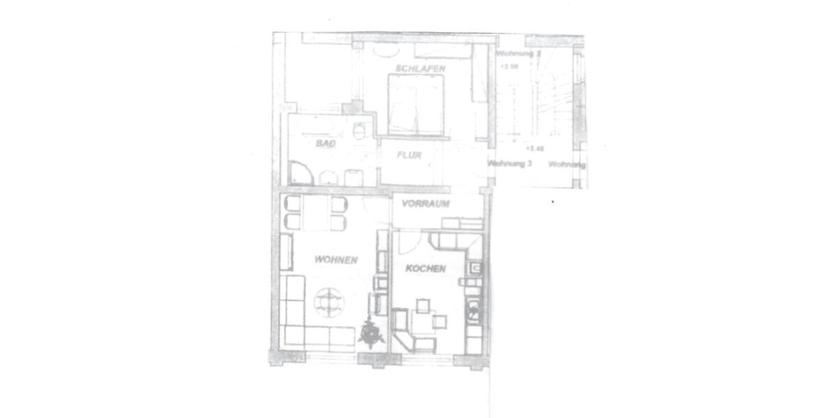 Etagenwohnung Oelsnitz (Erzgebirge) - 2 Zimmer, 62 m&sup2;, 345&euro; | Angebot:23910860