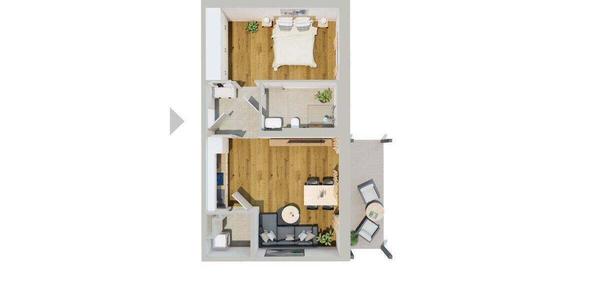 Etagenwohnung Abensberg - 2 Zimmer, 60 m&sup2;, 875&euro; | Angebot:26805751