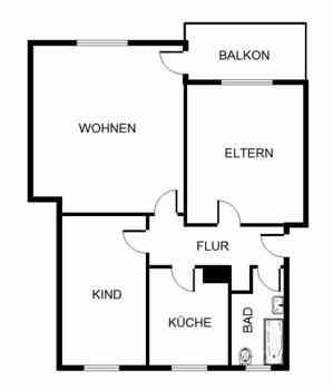 Renovierte 3 - Zimmer Wohnung mit Balkon in modernisierter Wohnanlage!