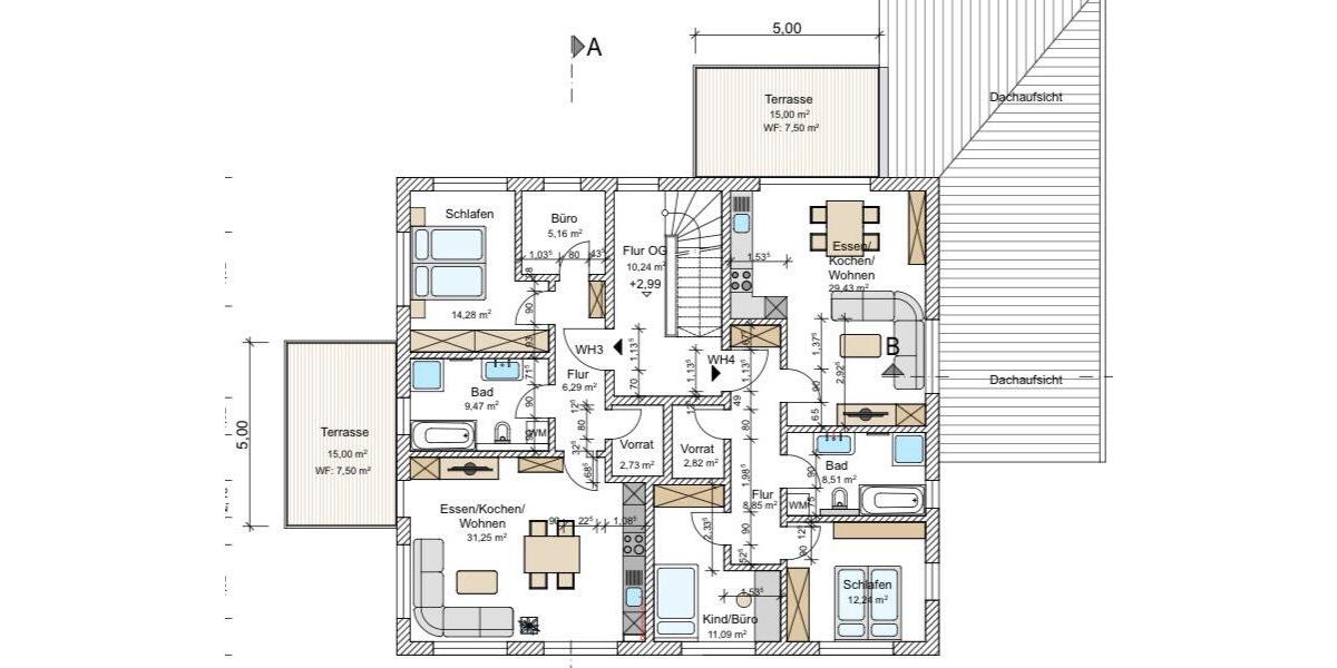 Etagenwohnung Reischach - 3 Zimmer, 76 m&sup2;, 950&euro; | Angebot:25722537