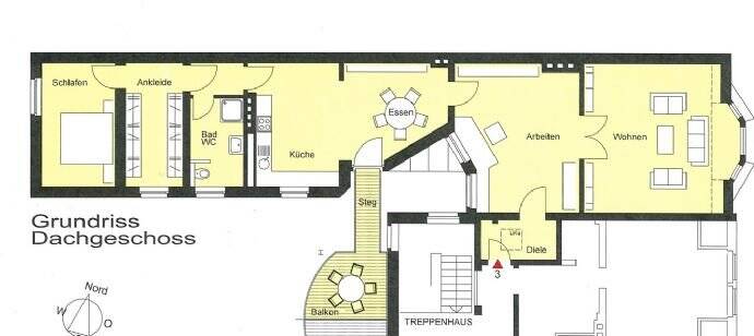 große 3 RaumWohnung mit viel Platz