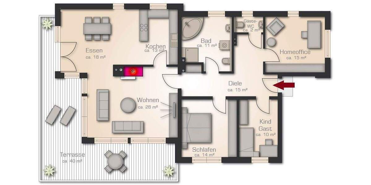 Schön und ruhig wohnen in Erlenstegen! Hochwertige 4-Zi. Wohnung mit Einbauküche und großer Sonnenterrasse. 4 zimmer