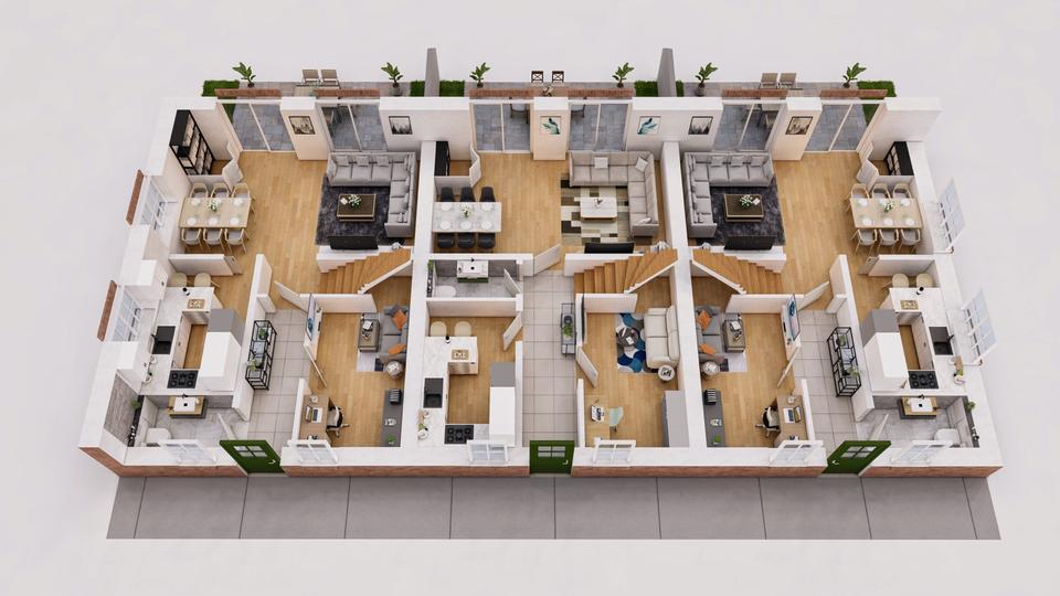 Terrassenwohnung Bassum - 5 Zimmer, 100 m&sup2;, 1.200&euro; | Angebot:26414957