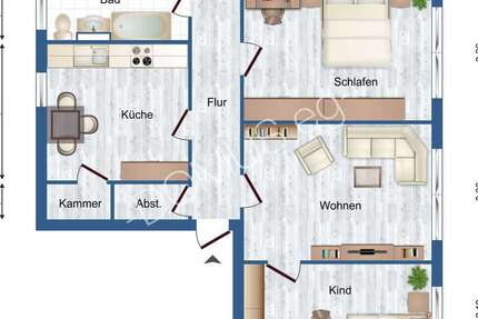 Frisch renovierte 3 Zimmer Wohnung - Wohnung Galenbeck Sandhagen | Angebot:22166159