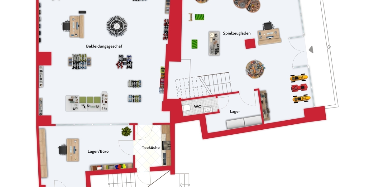 Großzügige Gewerbeeinheit mit Splitlevel in der Fußgängerzone! zimmer