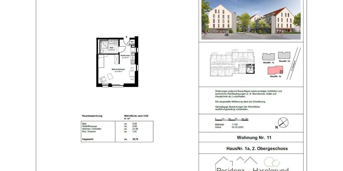 Etagenwohnung Hünfeld - 1 Zimmer, 36 m&sup2;, 460&euro; | Angebot:23643316