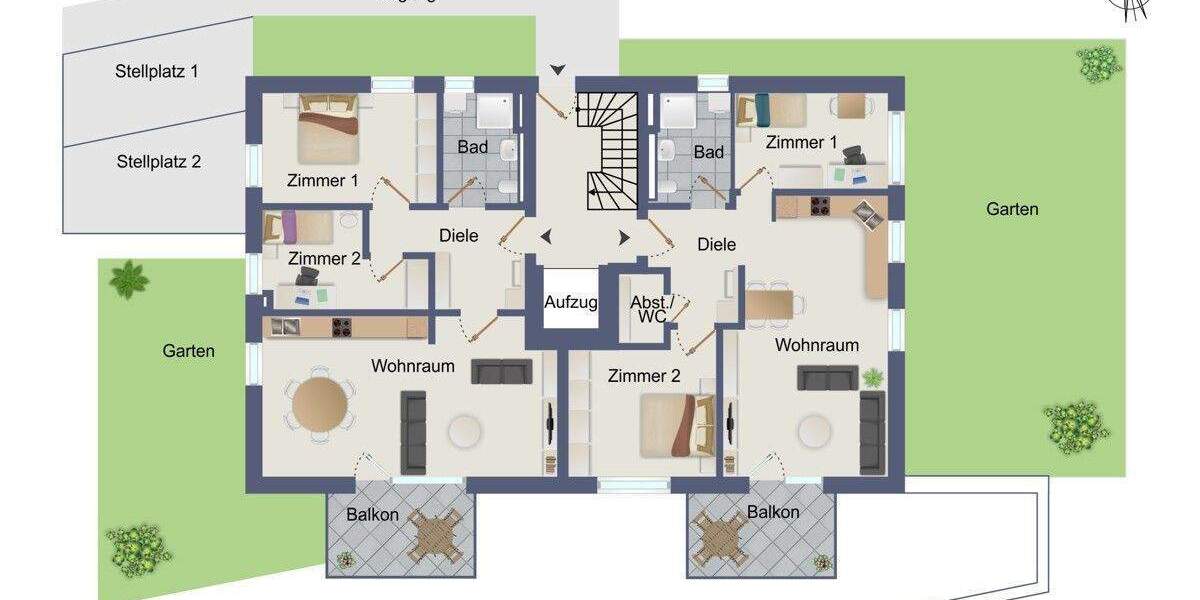 Etagenwohnung Neudenau - 3 Zimmer, 79 m&sup2;, 1.130&euro; | Angebot:24242444