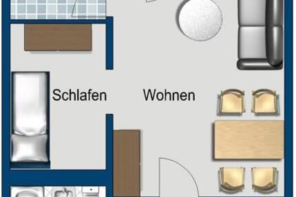 Hier wird frisch für Sie saniert! Schöne-Wohnung mit Balkon und Panorama Aussicht 1 zimmer