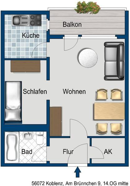 Hier wird frisch für Sie saniert! Schöne-Wohnung mit Balkon und Panorama Aussicht zimmer