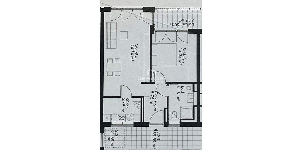 Etagenwohnung Teublitz - 2 Zimmer, 59 m&sup2;, 635&euro; | Angebot:25815671