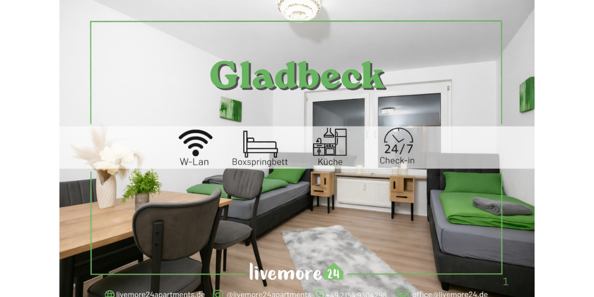 Wohnen auf Zeit Gladbeck Alt-Rentfort - 3 Zimmer, 85 m&sup2;, 10&euro; | Angebot:25926334