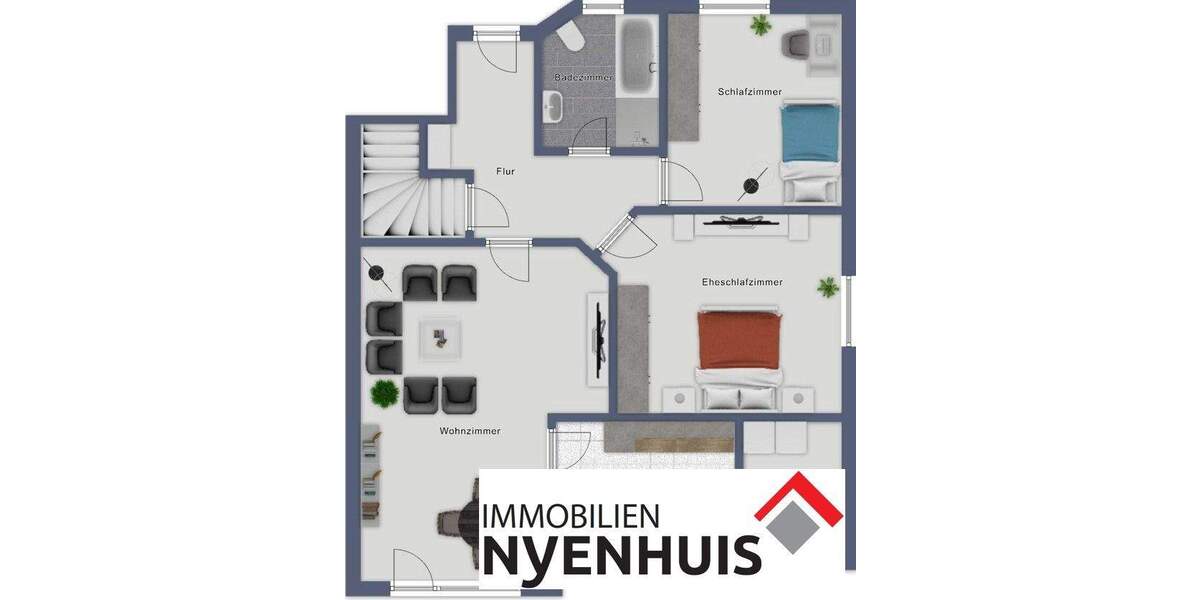 Etagenwohnung Lathen - 3 Zimmer, 82 m&sup2;, 750&euro; | Angebot:25797867