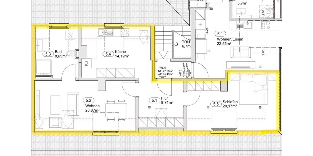 Dachgeschoßwohnung Weißenfels - 2 Zimmer, 66 m&sup2;, 595&euro; | Angebot:26272190